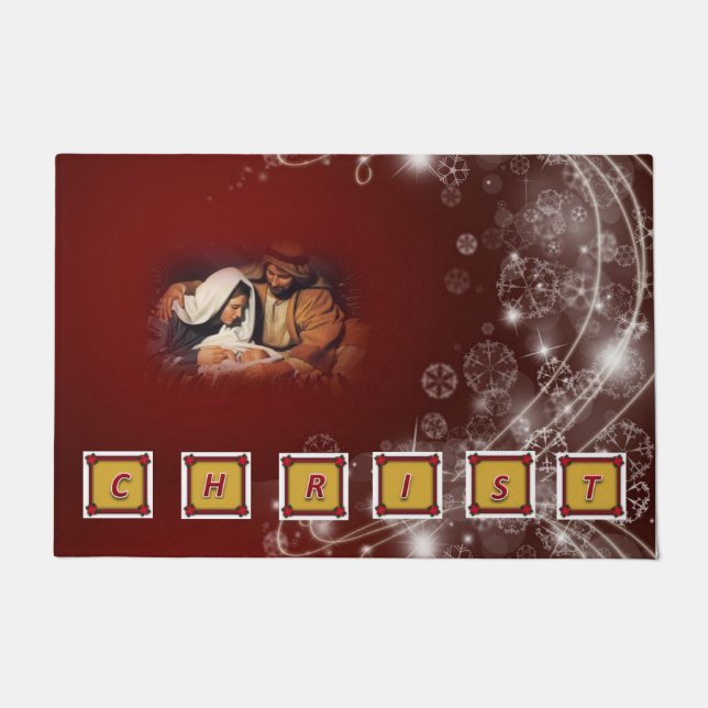 Weihnachtsmatte, Jesus Christus Fußmatte (Vorderseite)