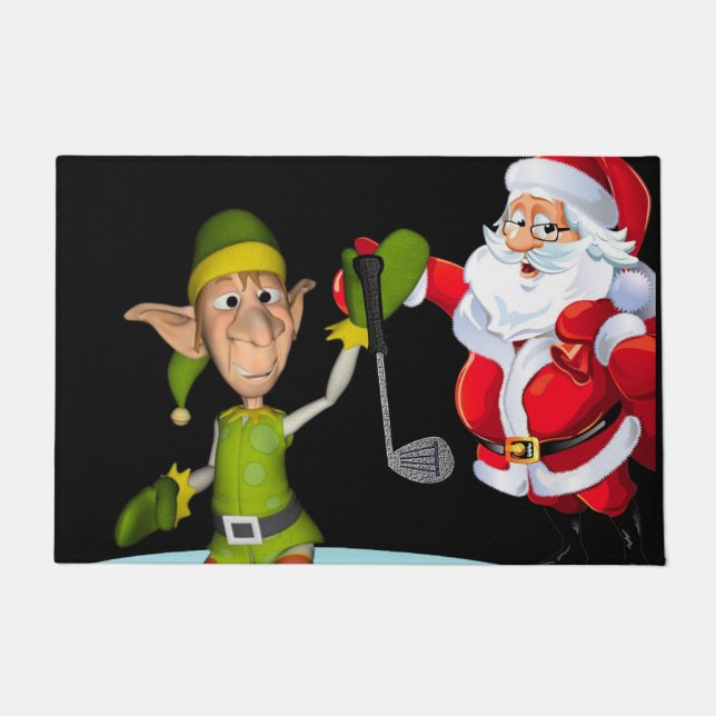 Weihnachtsmatte, Santa Golf Fußmatte (Vorderseite)