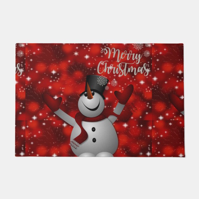 Weihnachtsmatte, Schneemann Fußmatte (Vorderseite)