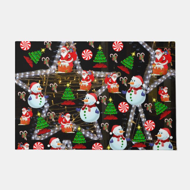 Weihnachtsmatte, Schneemann Fußmatte (Vorderseite)