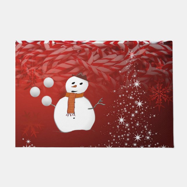 Weihnachtsmatte, Schneemann Fußmatte (Vorderseite)