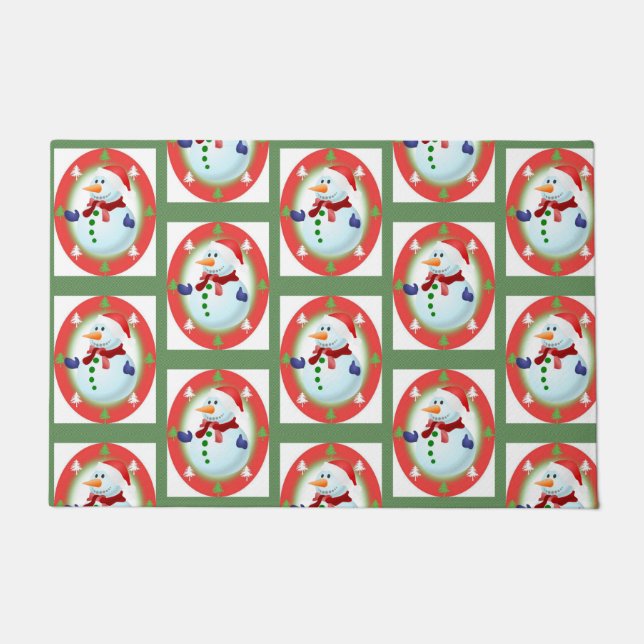Weihnachtsmatte, Schneemann Fußmatte (Vorderseite)