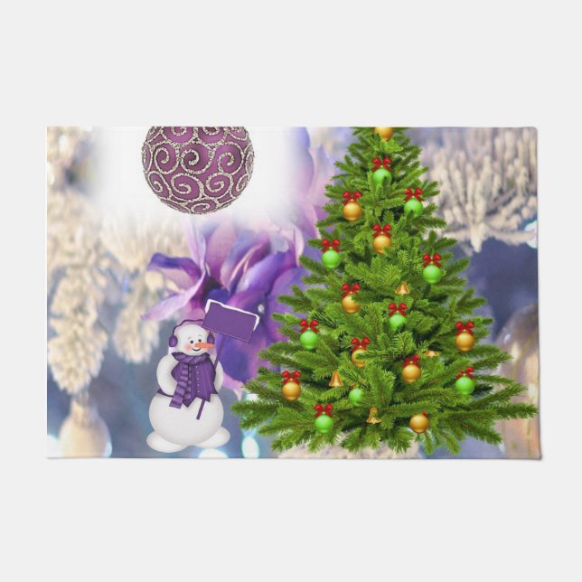 Weihnachtsmatte, Schneemann Fußmatte (Vorderseite)