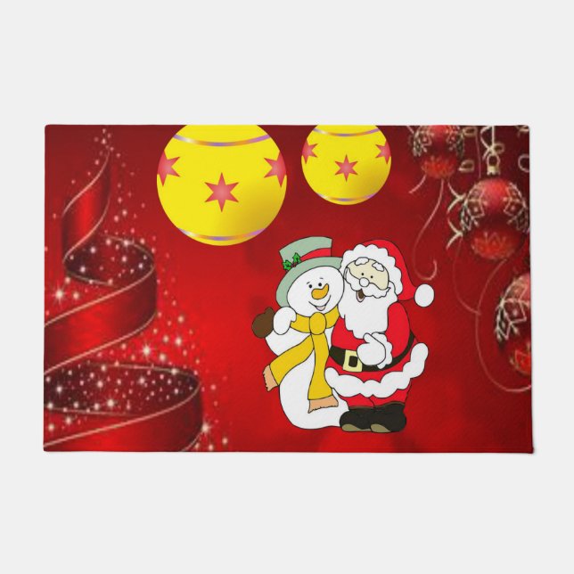 Weihnachtsmatte, Schneemann Fußmatte (Vorderseite)