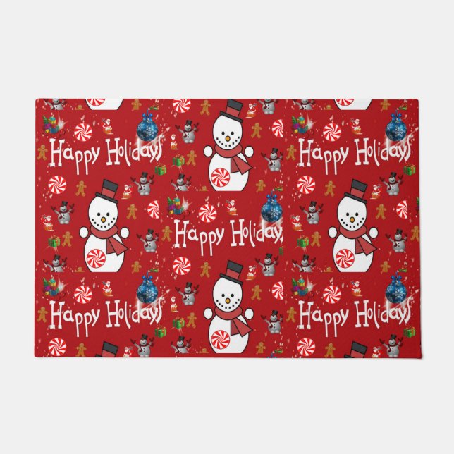 Weihnachtsmatte, Schneemann Fußmatte (Vorderseite)