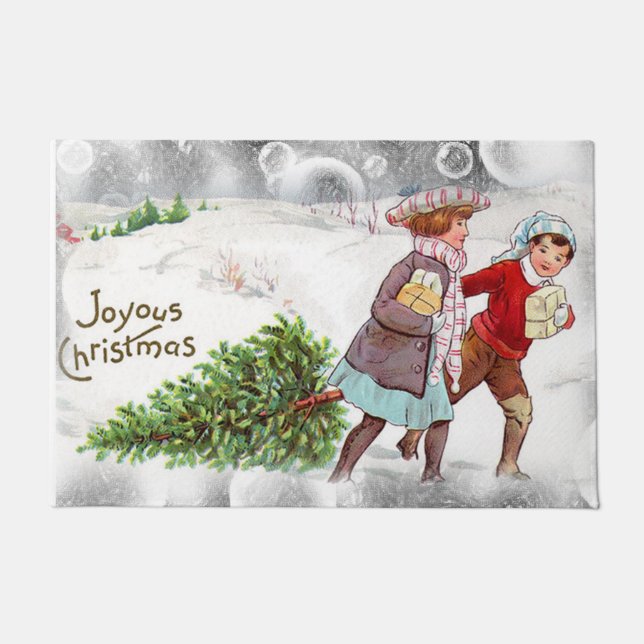 Weihnachtsmatte, Vintag Fußmatte (Vorderseite)