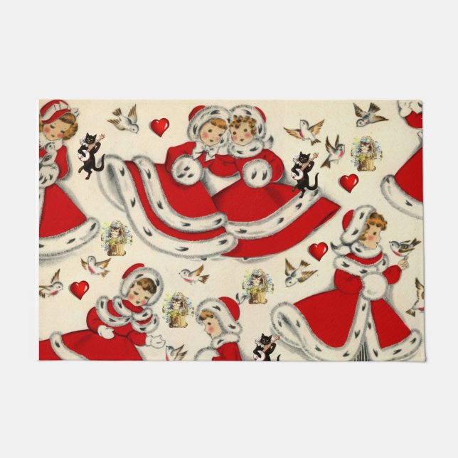 Weihnachtsmatte, Vintag Fußmatte (Vorderseite)