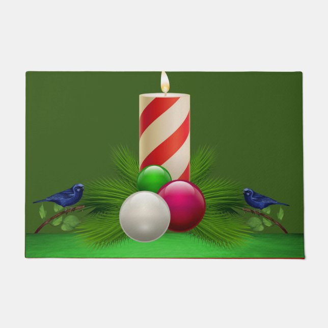 Weihnachtsmatte, Weihnachtskerze Fußmatte (Vorderseite)