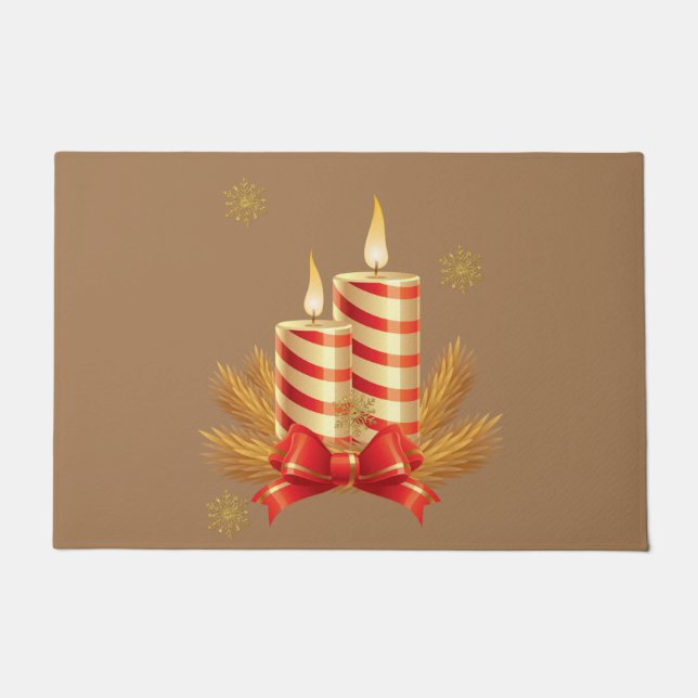 Weihnachtsmatte, Weihnachtskerze Fußmatte (Vorderseite)
