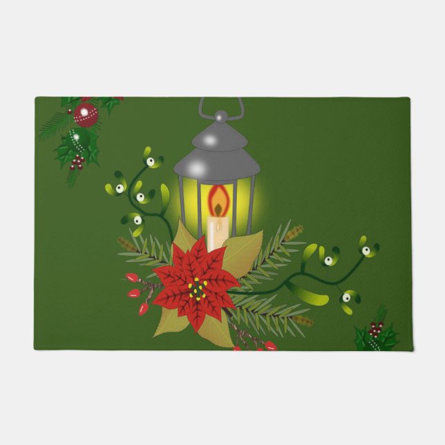 Weihnachtsmatte, Weihnachtskerze Fußmatte (Vorderseite)