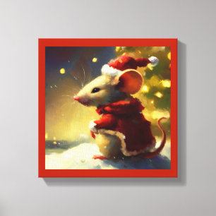 Weihnachtsmaus 4 leinwanddruck
