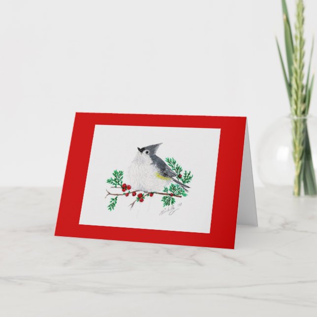 Weihnachtsmaus Feiertagskarte (Vorderseite)