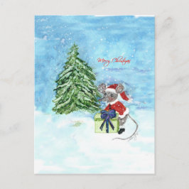 Weihnachtsmaus Feiertagspostkarte