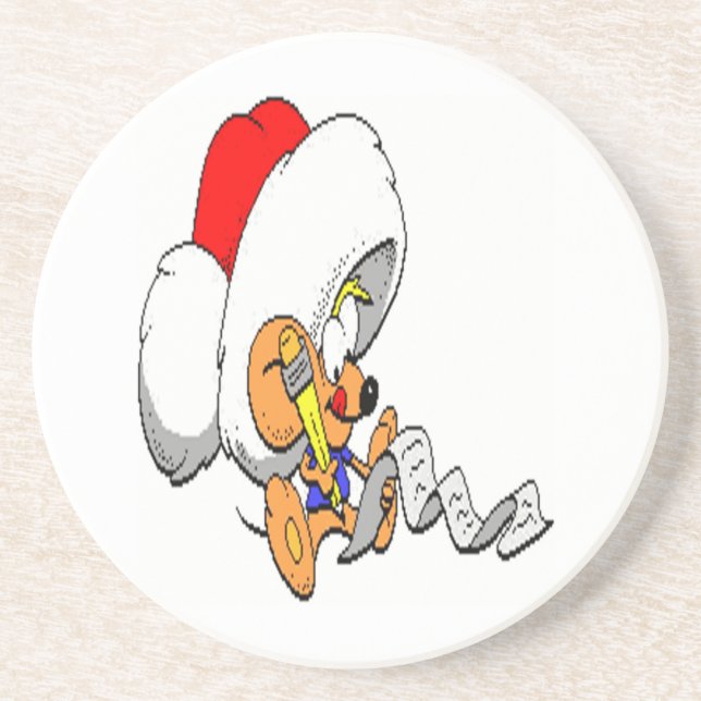 Weihnachtsmaus Getränkeuntersetzer (Vorne)