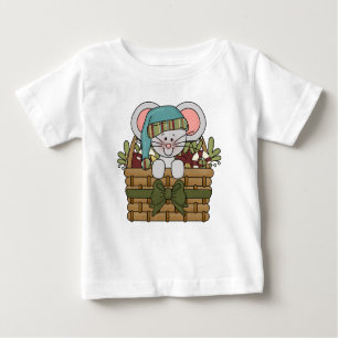 Weihnachtsmaus im Korb Baby T-shirt