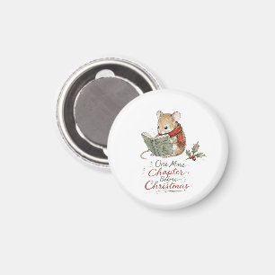 Weihnachtsmaus liest Geschichten Magnet