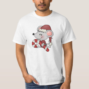 Weihnachtsmaus mit Zuckerstange T-Shirt