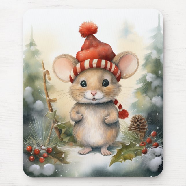 Weihnachtsmaus Mousepad (Vorne)