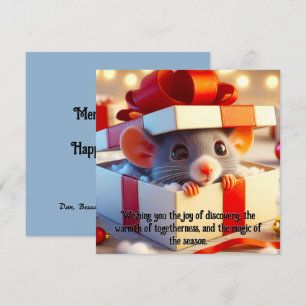 Weihnachtsmaus Überraschungsgeschenk Weihnachtsgrü