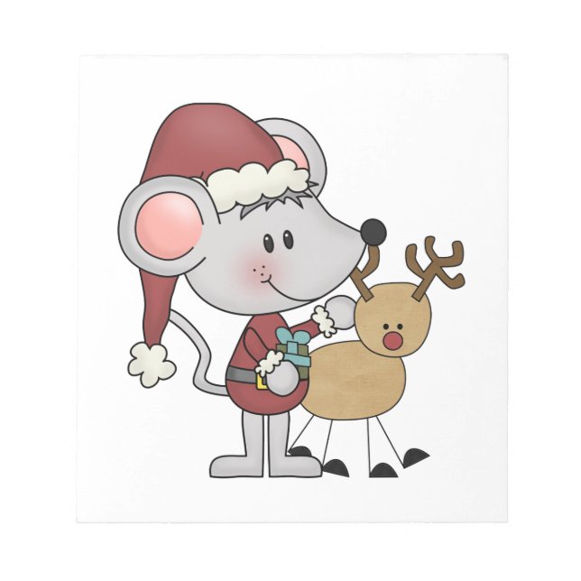 Weihnachtsmaus und notizblock (Vorderseite)