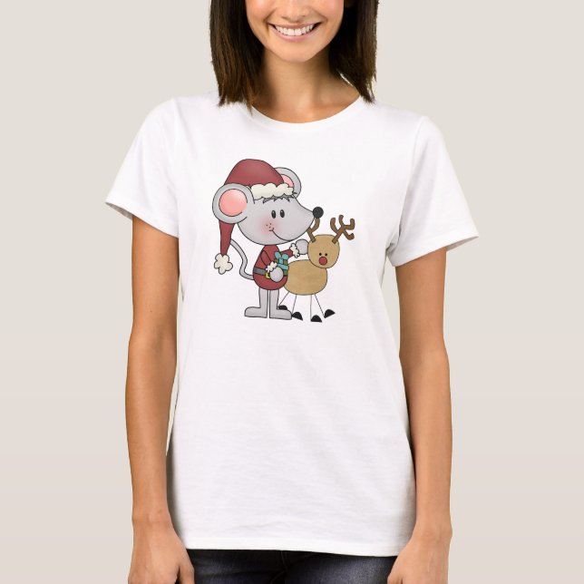 Weihnachtsmaus und T-Shirt (Vorderseite)