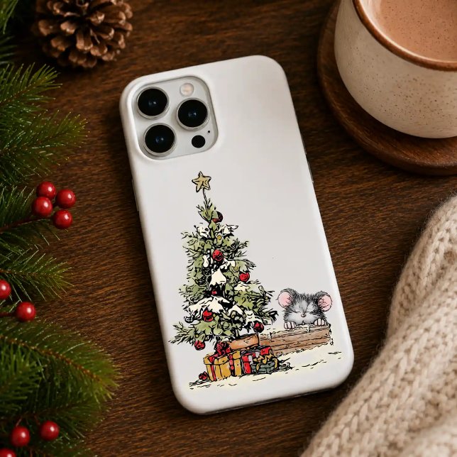 Weihnachtsmaus unter dem Baum iPhone Hülle (Von Creator hochgeladen)