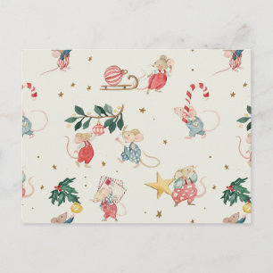 Weihnachtsmaus Xmas-Festmaus Yule Winter  Postkarte