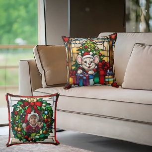 Weihnachtsmäuse in Presets Imitate gestanzt Glas Kissen