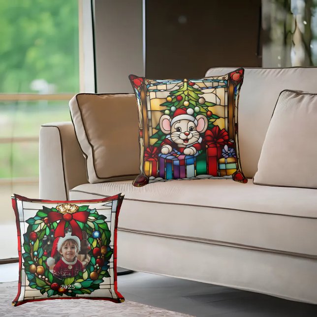 Weihnachtsmäuse in Presets Imitate gestanzt Glas Kissen (Von Creator hochgeladen)