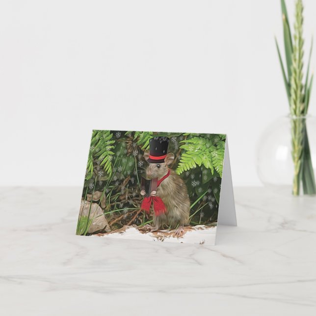 Weihnachtsmäuse Karte (Vorderseite)