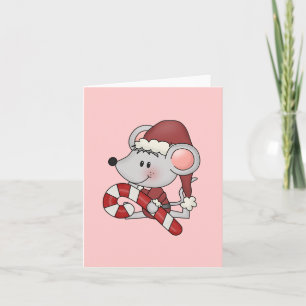 Weihnachtsmäuse mit Candy Cane Feiertagskarte