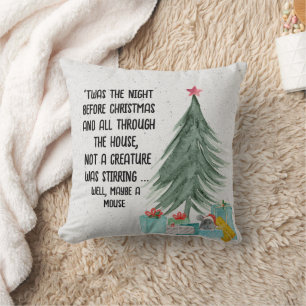 Weihnachtsmäuse mit Geschenken Kissen