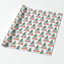 Weihnachtsmäuse mit Weihnachtsgeschenken Geschenkpapier