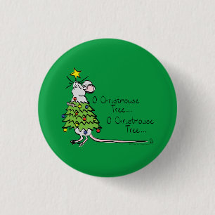 Weihnachtsmäuse Niedlich Funny Holiday Button