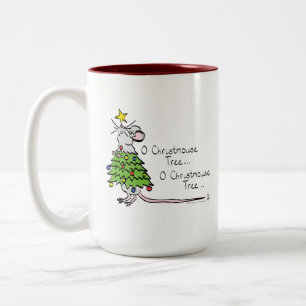 Weihnachtsmäuse Niedlich Funny Holiday Zweifarbige Tasse