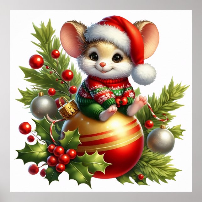 Weihnachtsmäuse-Poster Poster (Vorne)