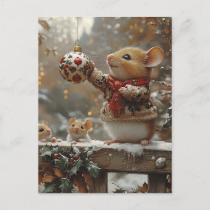 Weihnachtsmäuse Postkarte