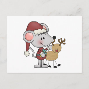 Weihnachtsmäuse und feiertagspostkarte