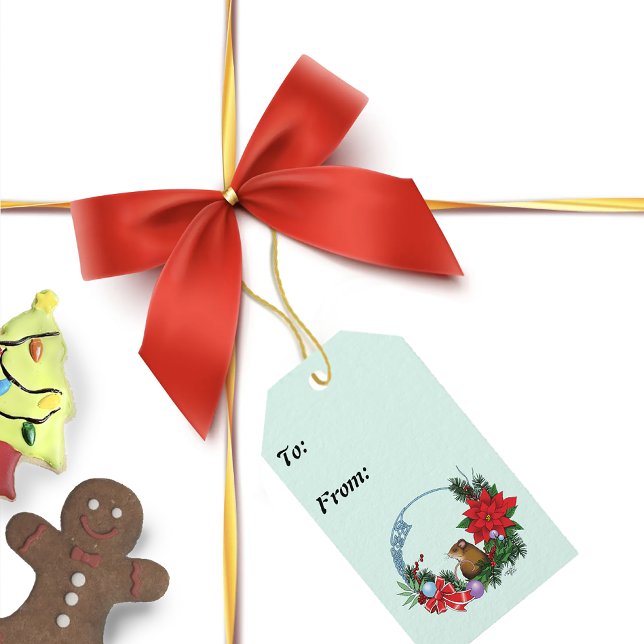Weihnachtsmäuse Wreath Geschenkanhänger (Von Creator hochgeladen)