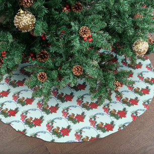Weihnachtsmäuse Wreath Polyester Weihnachtsbaumdecke