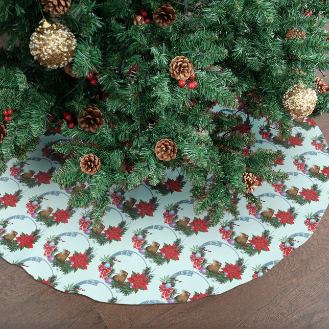 Weihnachtsmäuse Wreath Polyester Weihnachtsbaumdecke (Von Creator hochgeladen)