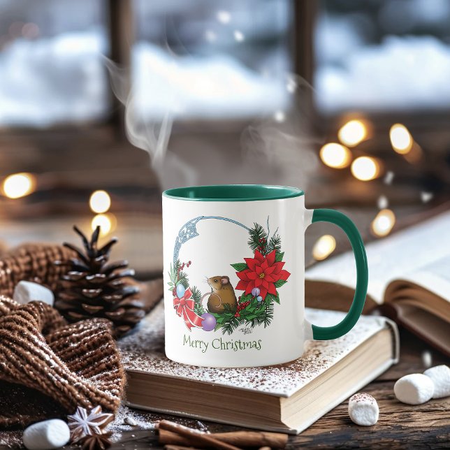 Weihnachtsmäuse Wreath Tasse (Von Creator hochgeladen)
