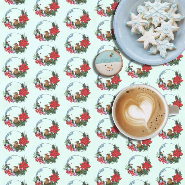 Weihnachtsmäuse Wreath Tischdecke (Von Creator hochgeladen)