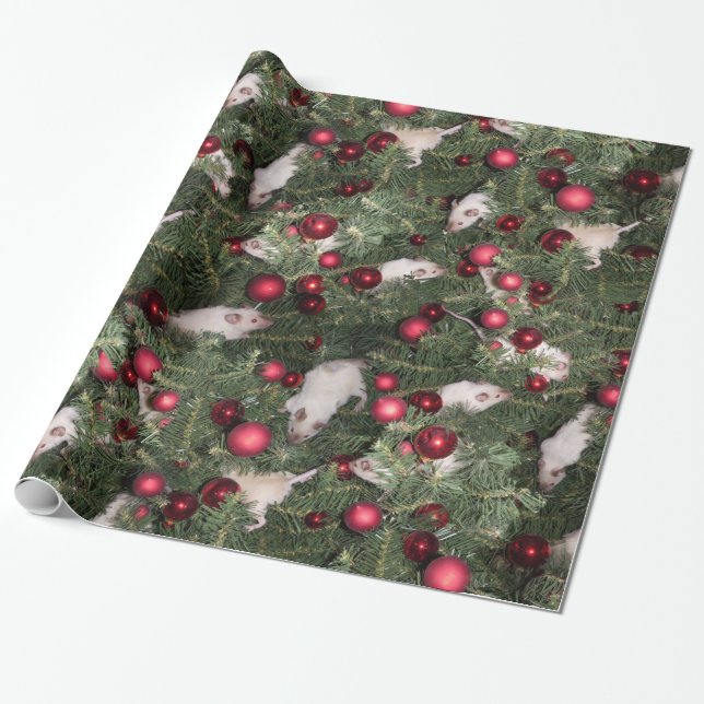 WeihnachtsmäusePackpapier - großer Druck Geschenkpapier (Ungerollt)
