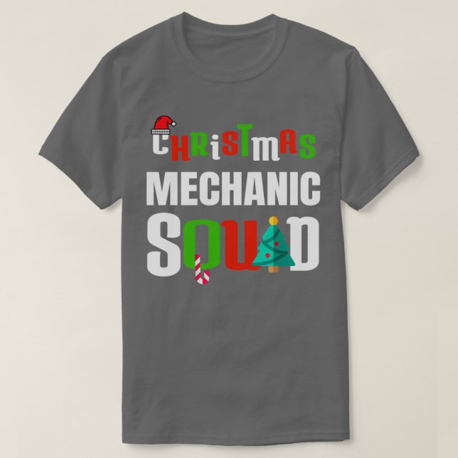 Weihnachtsmechanik-Squad Xmas Auto Automechanik T-Shirt (Design vorne)