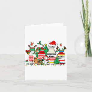 Weihnachtsmedikamentenflaschen Lustiger Krankenpfl Karte