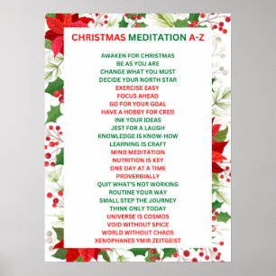 Weihnachtsmeditation a-z poster