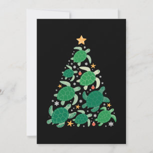 Weihnachtsmeeresschildkröte Baum Stern Seestern Sc Einladung