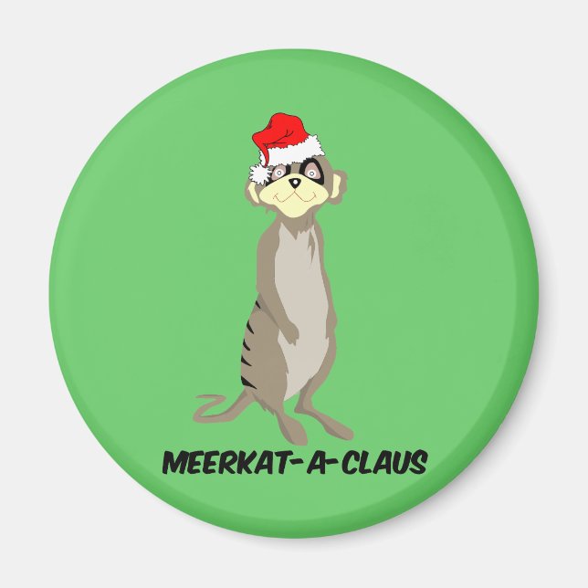 Weihnachtsmeerkat Magnet (Vorne)