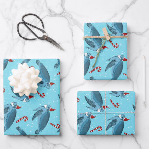 Weihnachtsmeerschildkröte Geschenkpapier Set